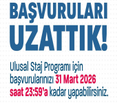 Ulusal Staj Programı 2026 yılı başvuruları uzatılmıştır.